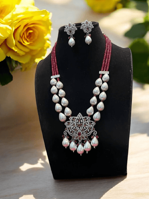 Aganya kreation jewelry Sets Kamala Set Red