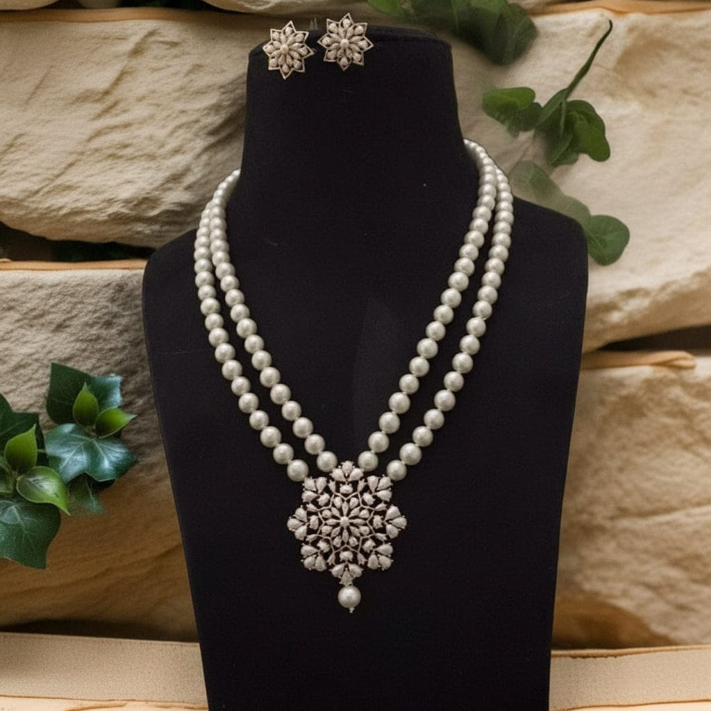 Aganya kreation jewelry Sets Kashvi Real Pearl Set - Elegant Freshwater Pearl Jewelry
