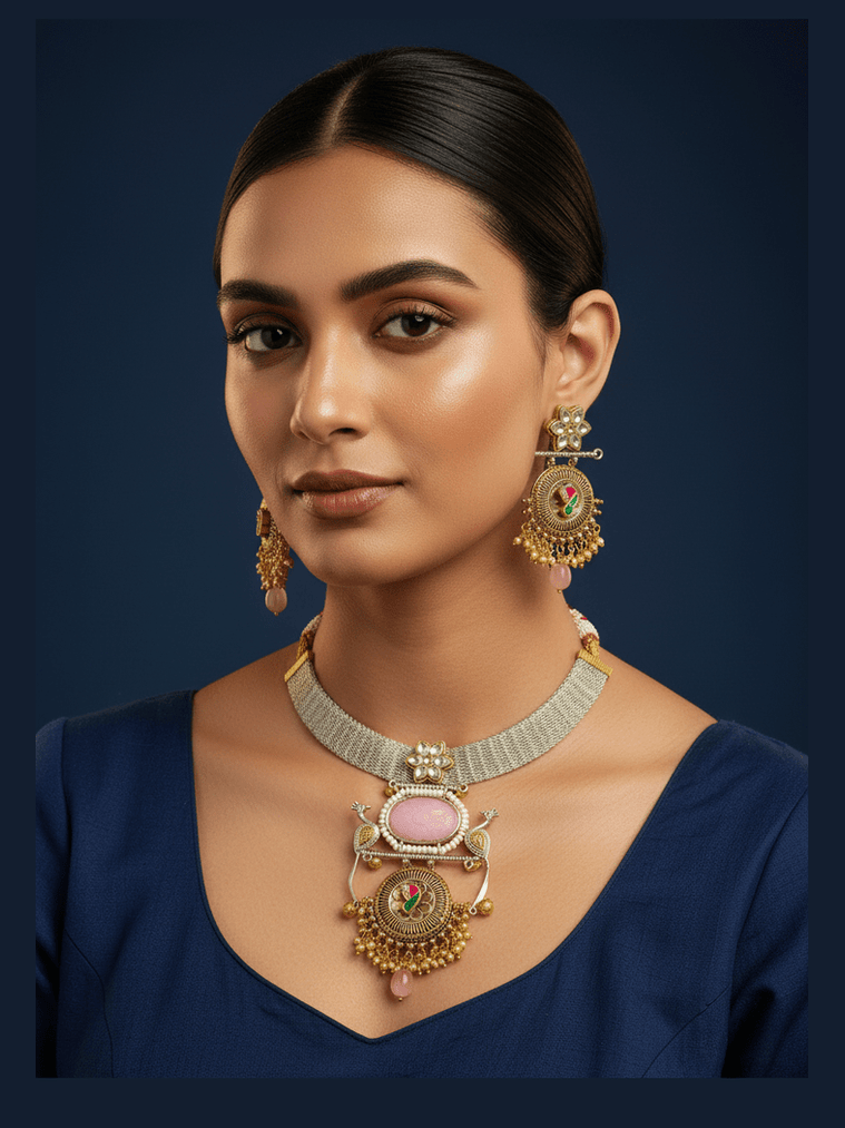 Aganya kreation jewelry Sets Kaveri Necklace - Exquisite Ethnic & Western Jewelry