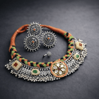Aganya kreation jewelry Sets Kirat Combo Set - Luxurious Thread Choker & Accessories