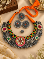 Aganya kreation jewelry Sets Kirat Combo Set - Luxurious Thread Choker & Accessories