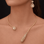 Aganya kreation jewelry Sets Kitashi Fusion Hasli Set - Ethnic & Western Elegance