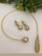 Aganya kreation jewelry Sets Kitashi Fusion Hasli Set - Ethnic & Western Elegance