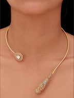 Aganya kreation jewelry Sets Kitashi Fusion Hasli Set - Ethnic & Western Elegance