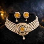 Aganya kreation jewelry Sets Kiyora Elegant Real Pearl Choker Set