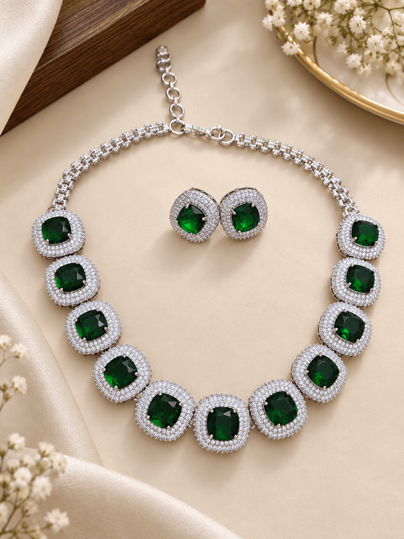 Aganya kreation jewelry Sets Lakshita Set - Exquisite American Diamond Jewelry