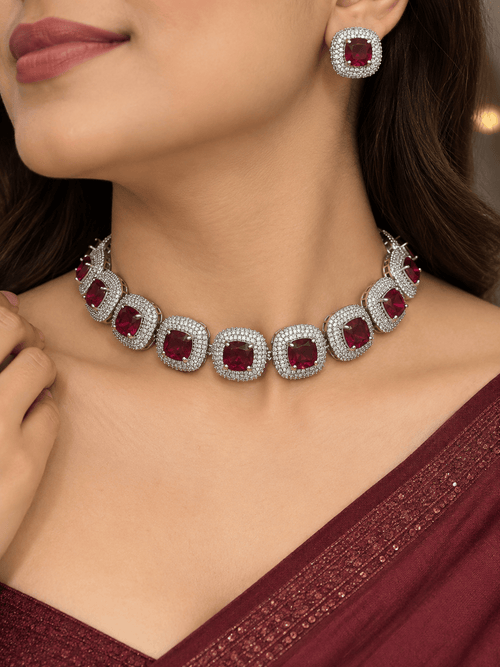 Aganya kreation jewelry Sets Lakshita Set - Exquisite American Diamond Jewelry