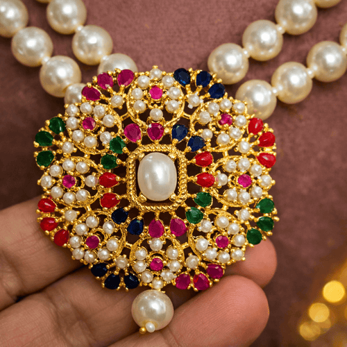 Aganya kreation jewelry Sets Laranya Real Pearl Set - Exquisite Ethnic Jewelry