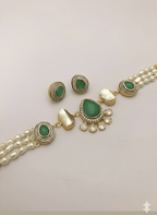 Aganya kreation jewelry Sets Leena Real Pearl Choker Set - Elegant Handcrafted Jewelry