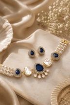 Aganya kreation jewelry Sets Leena Real Pearl Choker Set - Elegant Handcrafted Jewelry
