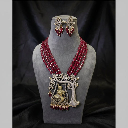Aganya kreation jewelry Sets Madhav Set - Exquisite Handcrafted Kundan Jewelry Red