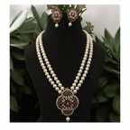 Aganya kreation jewelry Sets Mahika Real Pearl Set - Elegant Brass Jewelry
