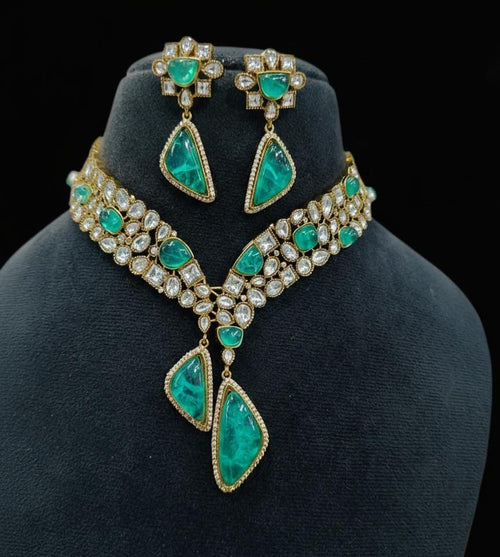Aganya kreation jewelry Sets Mahtab polki kundan Royal Wedding Jewelry Set