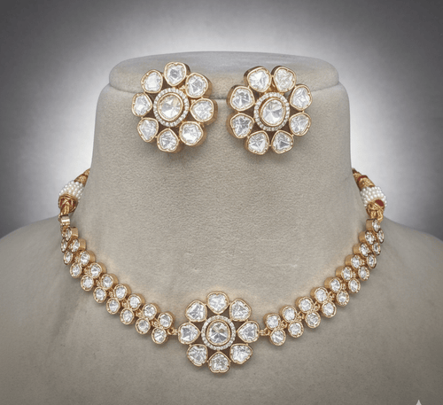 Aganya kreation jewelry Sets Maina massonite polki kundan ethnic jewellery set