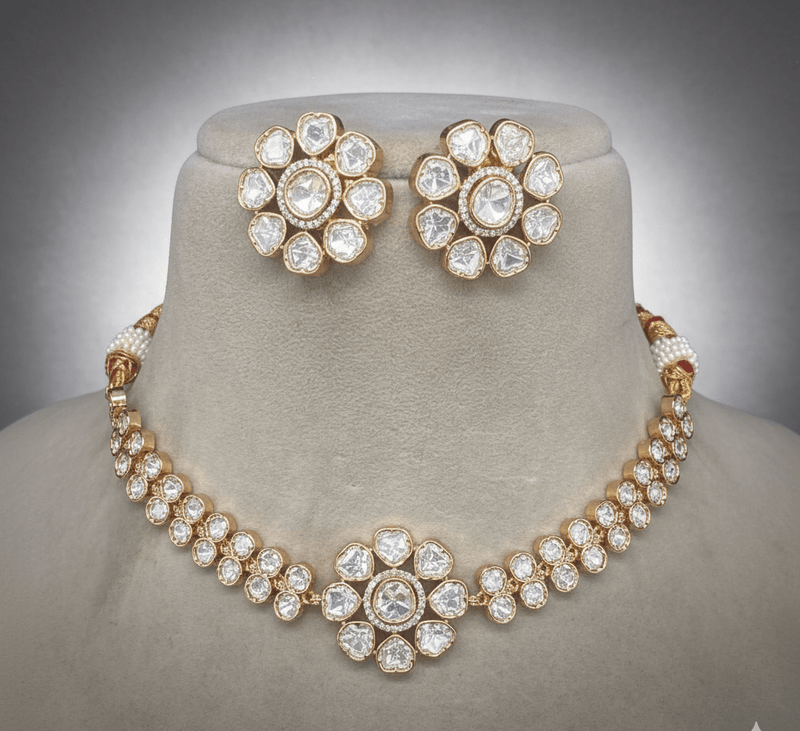 Aganya kreation jewelry Sets Maina massonite polki kundan ethnic jewellery set