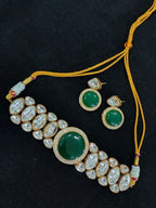 Aganya kreation jewelry Sets Meher Emerald Kundan Luxe Set