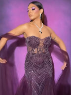 Aganya kreation jewelry Sets Milano Set: American Diamond Silver Plated Necklace & Earrings Pink