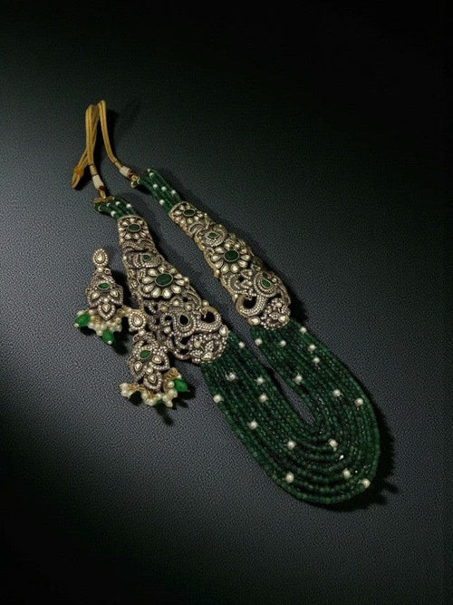 Aganya kreation jewelry Sets Morni Rani Haar Polki Set - Exquisite Jewelry by Aganya Kreation