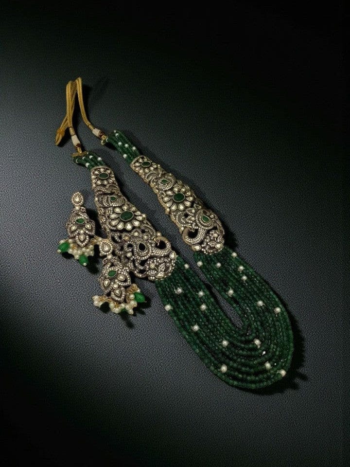 Aganya kreation jewelry Sets Morni Rani Haar Polki Set - Exquisite Jewelry by Aganya Kreation