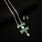 Aganya kreation jewelry Sets Nainika Real Pearl Set - Elegant Brass Jewelry