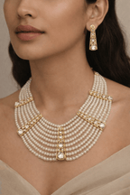 Aganya kreation jewelry Sets Naisha Kundan Set - Elegant Gold Plated Jewelry white