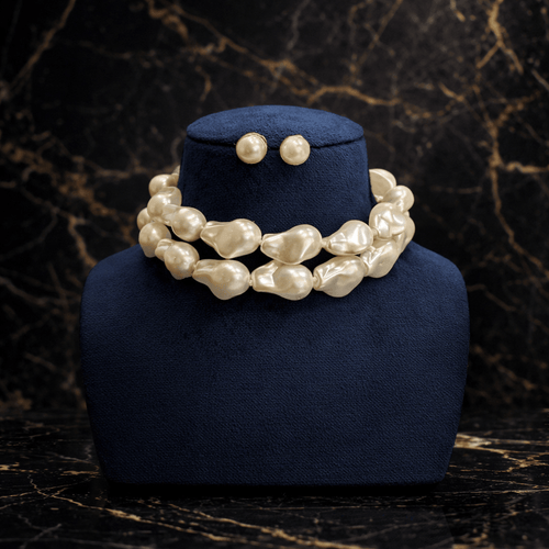 Aganya kreation jewelry Sets Naomi Shell  pearl Handcrafted set