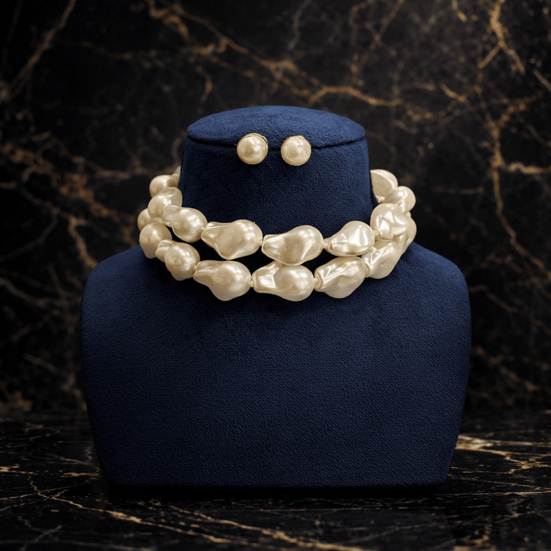 Aganya kreation jewelry Sets Naomi Shell  pearl Handcrafted set