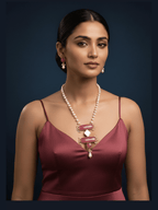 Aganya kreation jewelry Sets Navamika Real Pearl Set - Elegant Necklace & Earrings