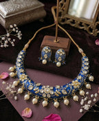 Aganya kreation jewelry Sets Neelanjali Polki Kundan Choker Necklace Set with Pearl Drops | Handcrafted Bridal & Festive Jewellery