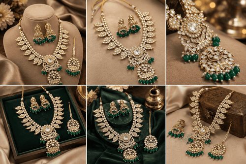 Aganya kreation jewelry Sets Nita Fine Polki Set - Exquisite Handcrafted Jewelry