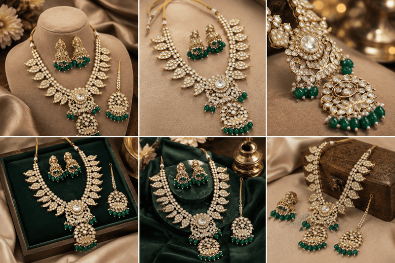 Aganya kreation jewelry Sets Nita Fine Polki Set - Exquisite Handcrafted Jewelry