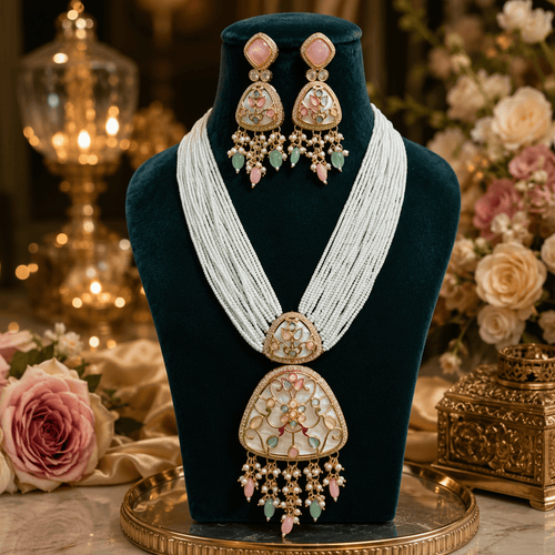 Aganya kreation jewelry Sets Nityashree Premium Ethnic Necklace Set
