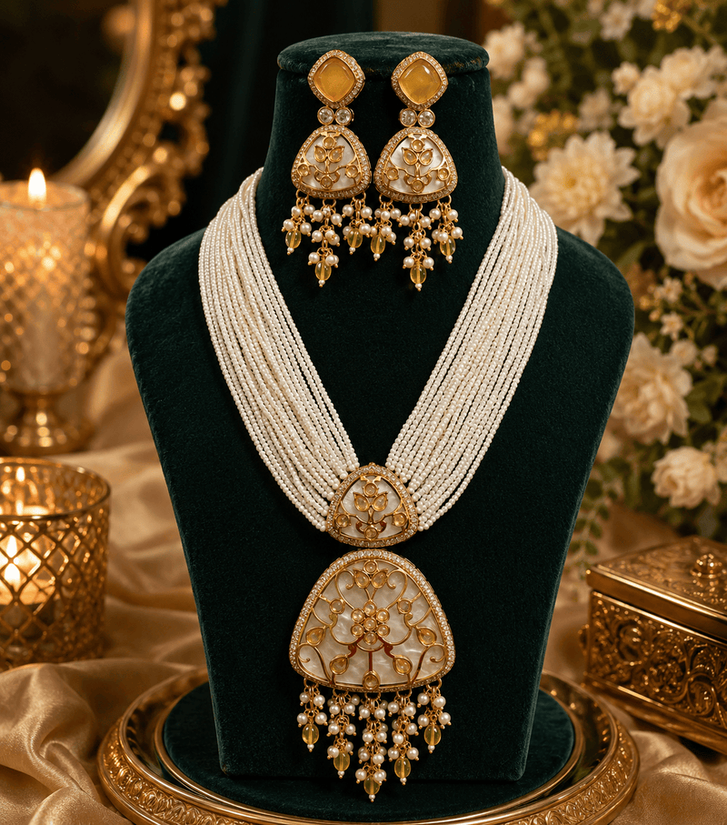 Aganya kreation jewelry Sets Nityashree Premium Ethnic Necklace Set