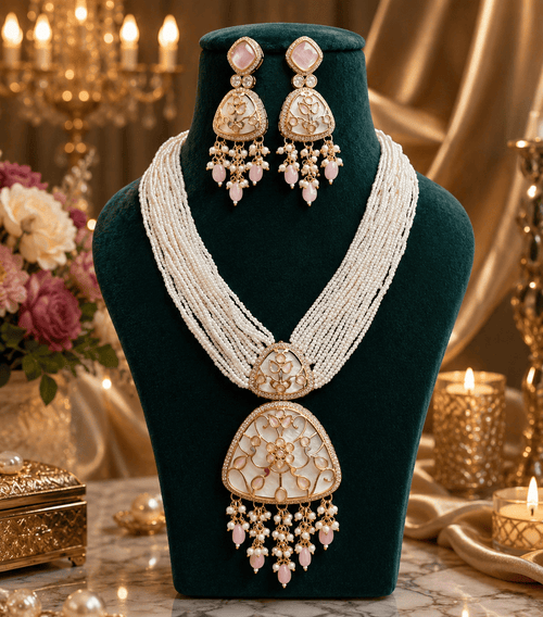 Aganya kreation jewelry Sets Nityashree Premium Ethnic Necklace Set