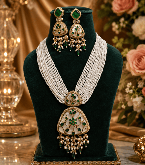 Aganya kreation jewelry Sets Nityashree Premium Ethnic Necklace Set