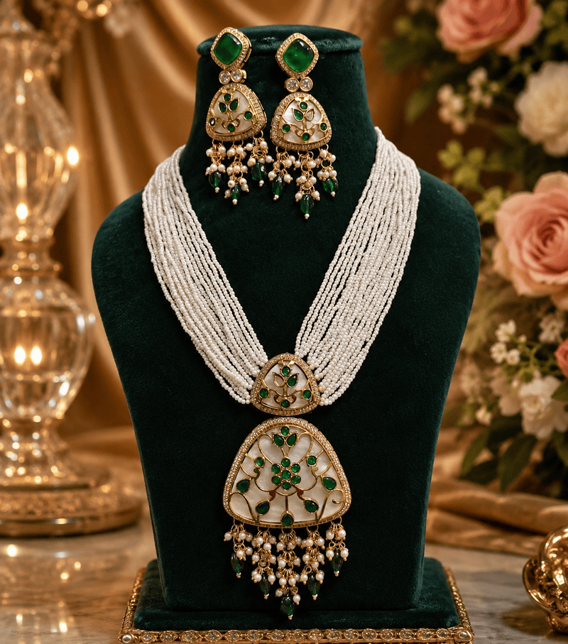 Aganya kreation jewelry Sets Nityashree Premium Ethnic Necklace Set