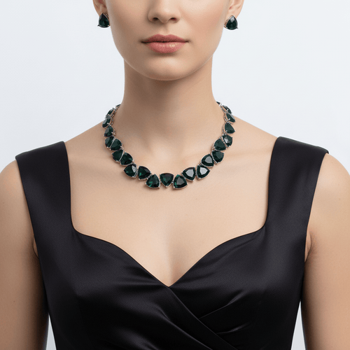 Aganya kreation jewelry Sets Olivia Set with Earrings - Elegant Zirconia Jewelry