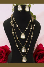 Aganya kreation jewelry Sets Polki Kundan Noor Long Mala Set - Exquisite Jewelry