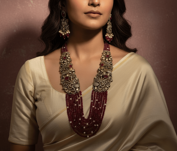 Aganya kreation jewelry Sets Polki Rani Haar 'Aavanya Set' - Exquisite Jewelry