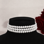 Aganya kreation jewelry Sets Real Pearl Banhi Set - Elegant Handcrafted Jewelry White