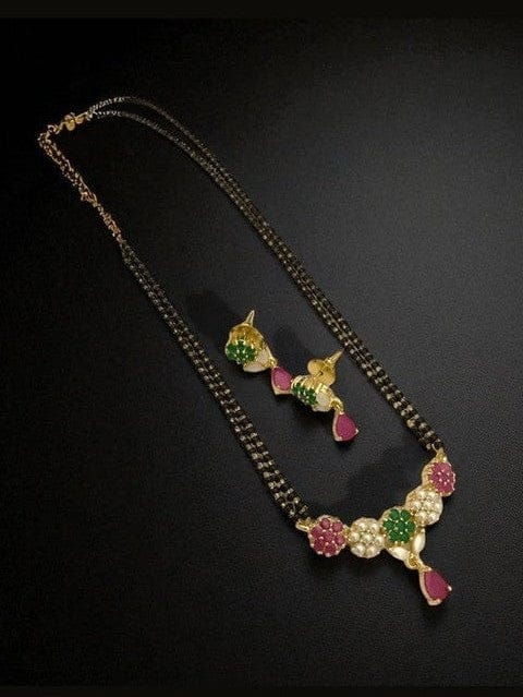 Aganya kreation jewelry Sets Real Pearl Kamakhaya Mangalsutra - Elegant Brass Jewelry