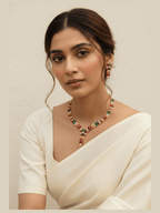 Aganya kreation jewelry Sets Real Pearl Kavitra Set - Elegant Brass Jewelry