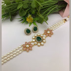 Aganya kreation jewelry Sets Real Pearl Paulmi Set - Elegant Handcrafted Jewelry