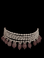Aganya kreation jewelry Sets Real Pearl Simon Semi Precious Set - Elegant Jewelry