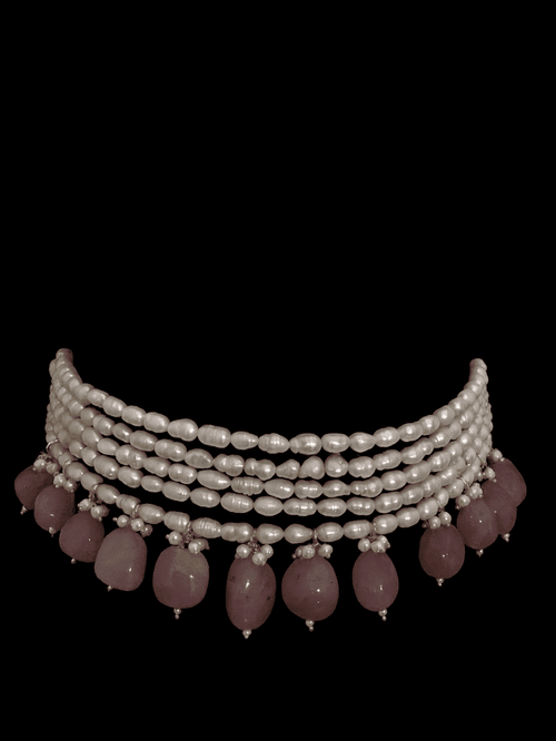 Aganya kreation jewelry Sets Real Pearl Simon Semi Precious Set - Elegant Jewelry