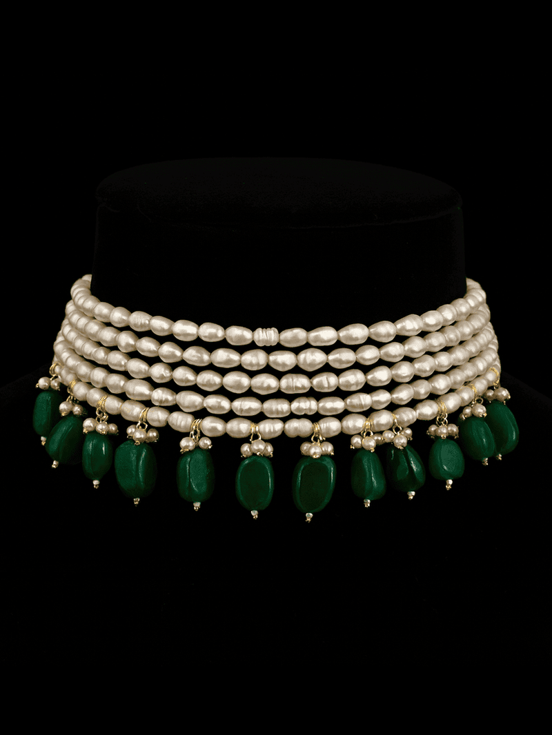 Aganya kreation jewelry Sets Real Pearl Simon Semi Precious Set - Elegant Jewelry