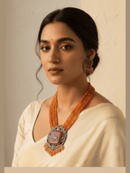 Aganya kreation jewelry Sets Revti Kundan Semi Precious Set - Elegant Ethnic Jewelry