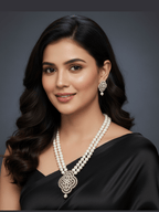 Aganya kreation jewelry Sets Rhea Real Pearl Set - Elegant Brass Jewelry for Every Occasion