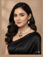 Aganya kreation jewelry Sets Rhythm Real Pearl Choker Set - Elegant & Timeless Jewelry Style 1