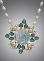 Aganya kreation jewelry Sets Rishika Real Pearl Set - Elegant Brass Jewelry